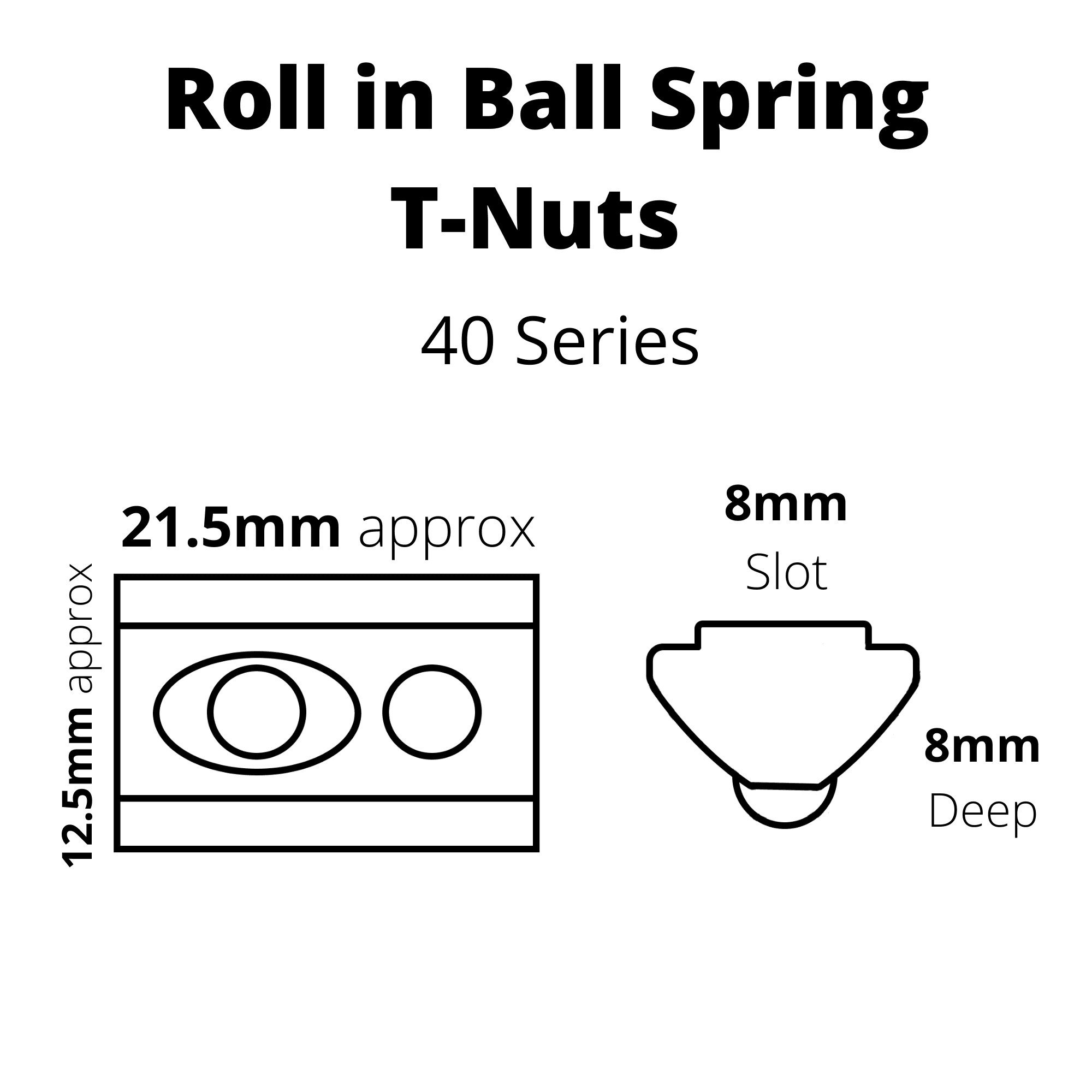 T-nut Spring/Swivel/Roll-in Ball — GS-AP-004 — thumbnail 4
