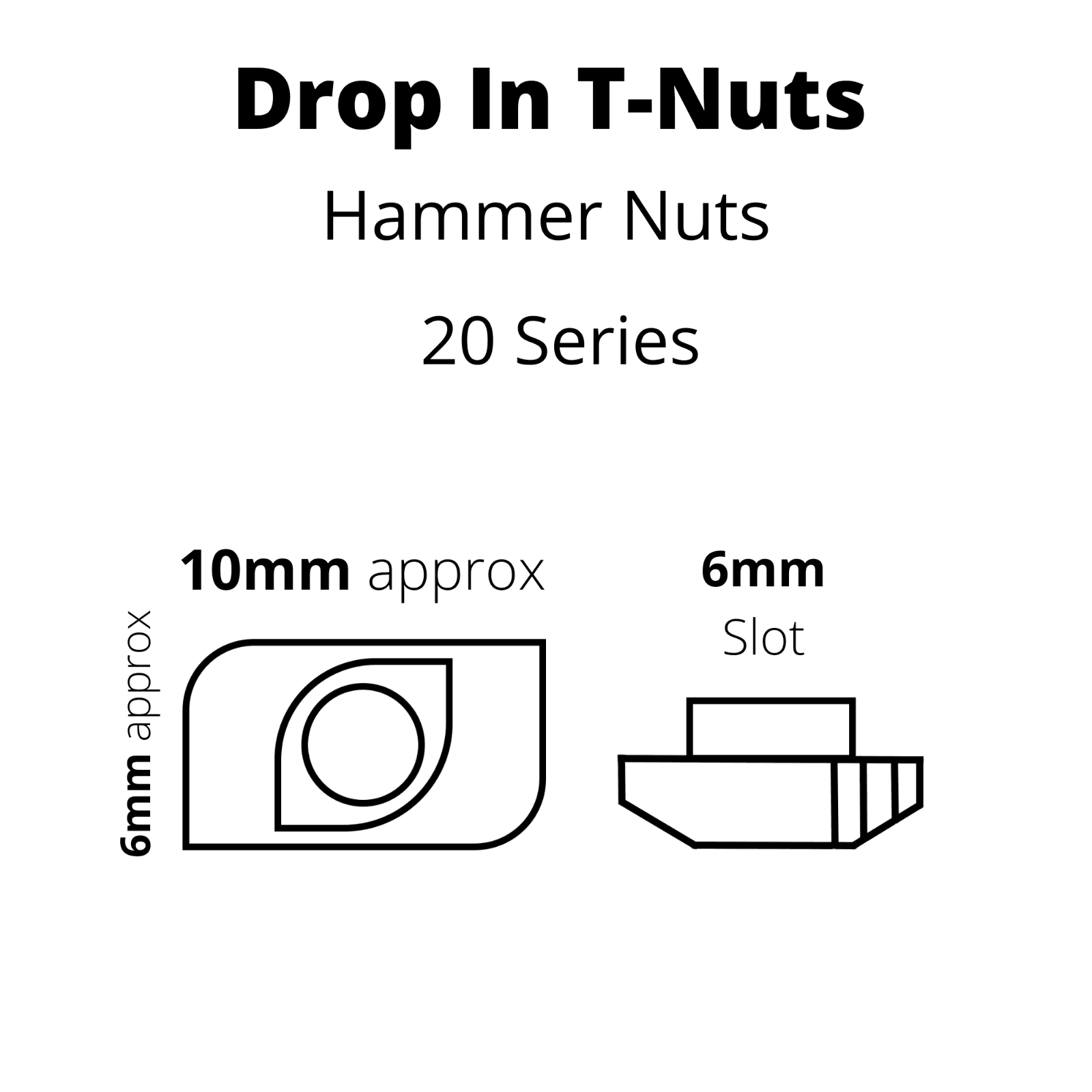 Drop In/Hammer T-nuts — GS-AP-007 — thumbnail 2