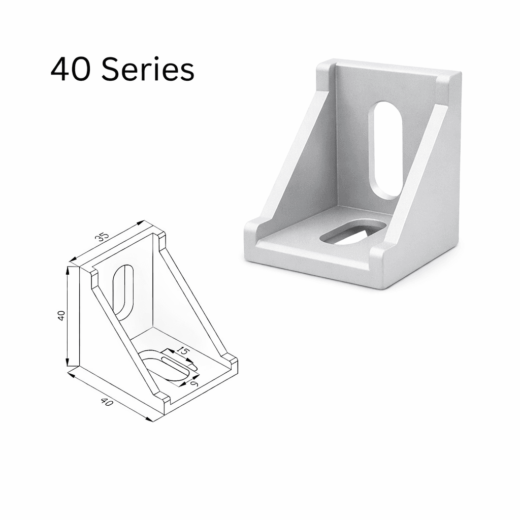Aluminium Profile L Corner Joint 90 Degree Right Angle Bracket 20/30/40 Series — GS-AP-008 — thumbnail 4