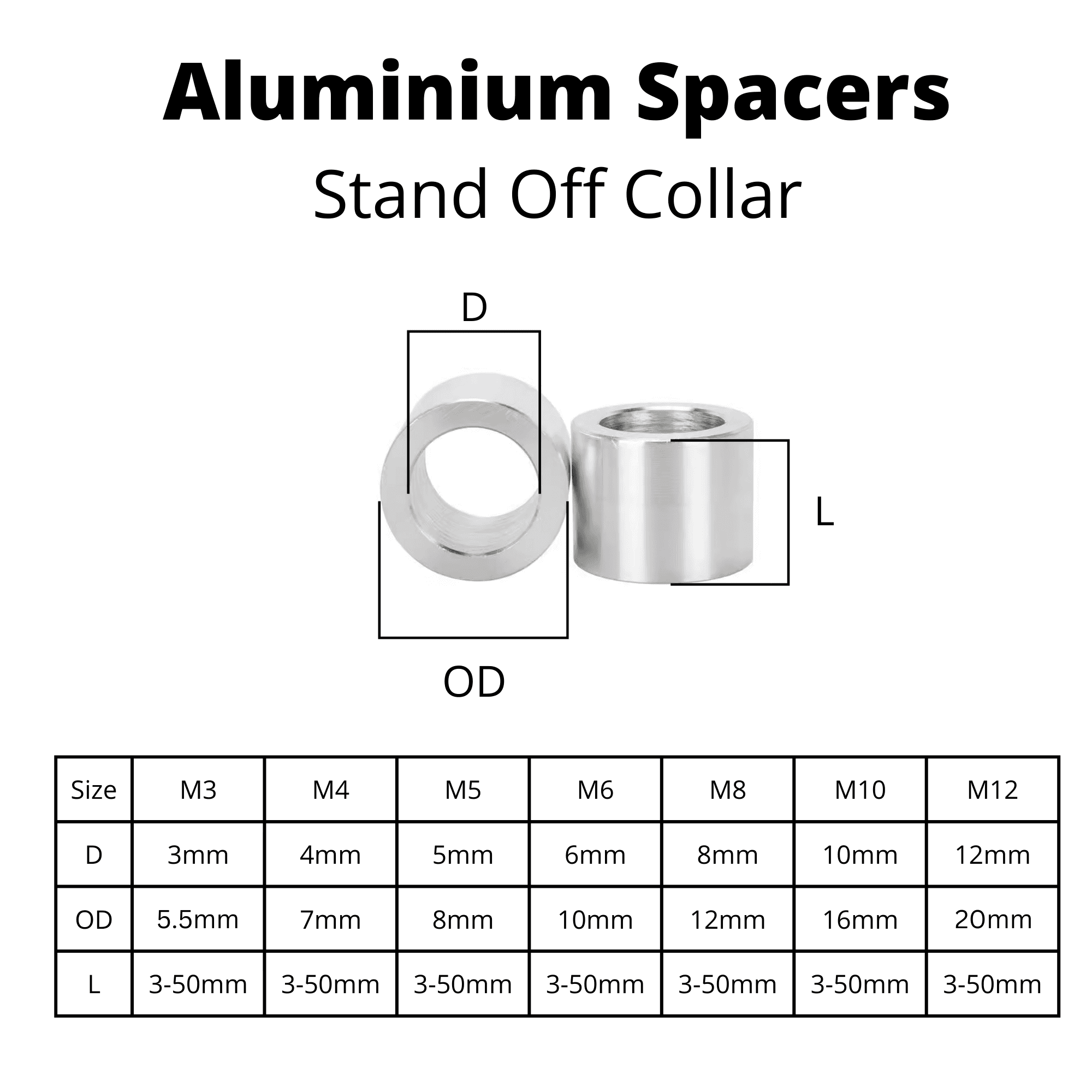 CNC Aluminium Standoff Spacer 3-50mm — GS-AP-014 — thumbnail 2